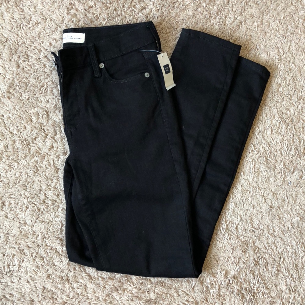 NWT Gap Black True Skinny Jeans size 27R